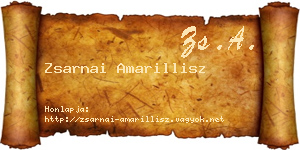 Zsarnai Amarillisz névjegykártya